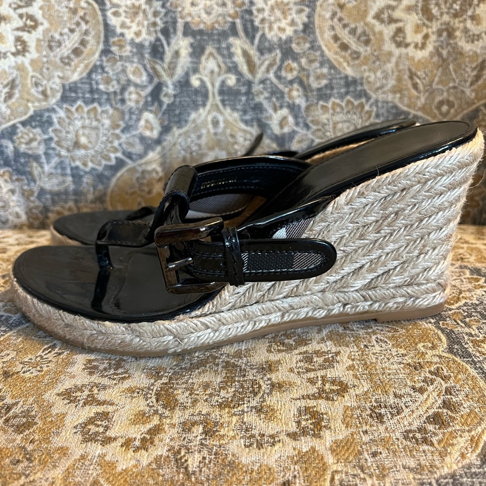 Worn Burberry Wedge Espadrilles